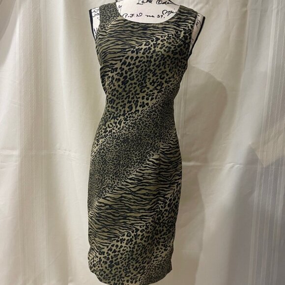 Cheetah Party Dress size 8 BAHARI GROUP - Picture 1 of 16